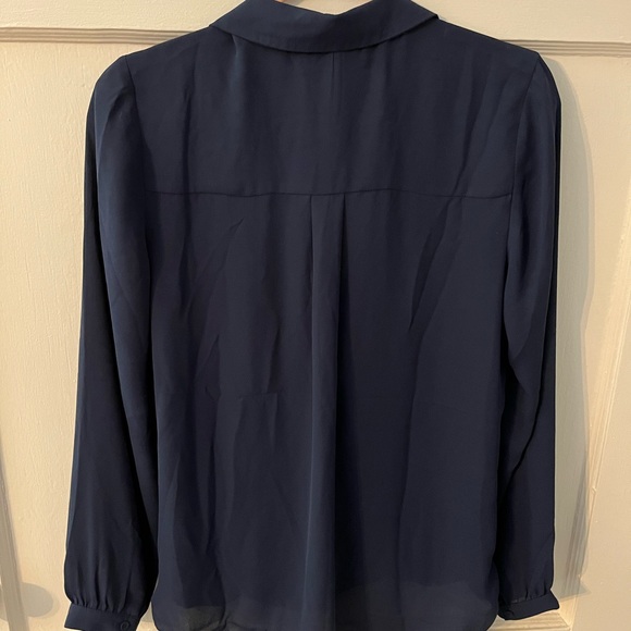 DANIELRAINN  BLUE LONG SLEEVE BLOUSE - Picture 5 of 7